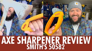 BudgetBuy Garage Tool Review  How To Use an Axe and Machete Sharpener  Smiths 50582 Review [upl. by Stichter671]