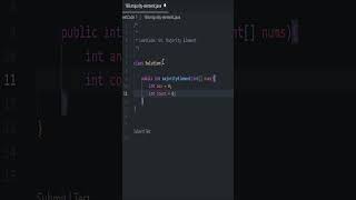 Majority Element  LeetCode 169 leetcode dsa java algorithm code interview coding codingtips [upl. by Adnar]