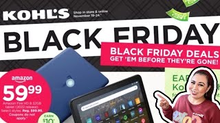 KOHLS BLACK FRIDAY AD 2023 2023 BLACK FRIDAY IN STORES AND ONLINE [upl. by Isiad]