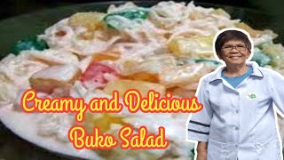 BUKO SALAD  HOW TO MAKE CREAMY AND DELICIOUS BUKO SALAD  BUKO SALAD RECIPE  MampM FOODS TV [upl. by Aridatha]