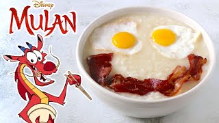 Mulan  Le porridge de riz Congee de Mushu  Recette Disney [upl. by Rossuck]