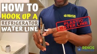 How to Hook Up Plastic Water Line to Refrigerator [upl. by Finbar]