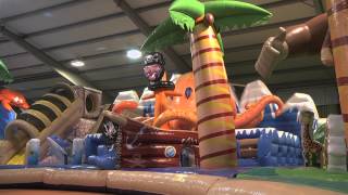 The biggest bouncy castle moonwalk bounce house in the world official video [upl. by Whale648]