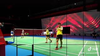 （羽球低视角）Badminton Japan Open 2019 Praveen Jordan smash [upl. by Giordano]