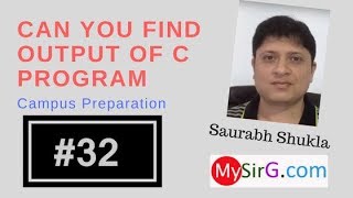 32 Find output of C program in Hindi [upl. by Corydon]