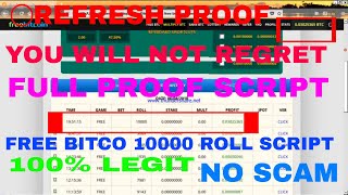 Freebitcoin 10000 Roll Script Live Proof [upl. by Ahsatsan677]