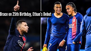 Kylian Mbappe 2 Goals on 25th Birthday As Brother Ethan 16 Makes Senior Debut [upl. by Ynohtnaleahcim298]