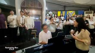 quotSa Hapag Ng Panginoonquot by SAAP Grand Chorale Thanksgiving Mass 111124 [upl. by Kedezihclem867]