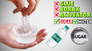 WATER AND SUGAR SLIMEHOW TO MAKE WATER AND SUGAR SLIME WITHOUT GLUE BORAXSLIME MAKING AT HOME EASY [upl. by Shanley282]