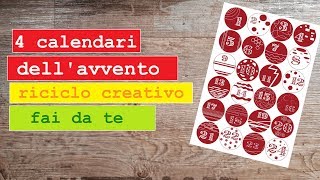 CALENDARIO AVVENTO fai da te 4 idee  riciclo creativo tutorial 41 [upl. by Edals259]