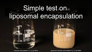 Simple test on liposomal encapsulation liposomal vitamin C biohacking [upl. by Roberto]