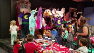 Chuck E Cheese amp the Gang singing Happy Birthday [upl. by Aniham]