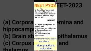 Neural control and coordination class 11 Neural control and coordination neet pyqs2024 neet pyqs [upl. by Amabil677]