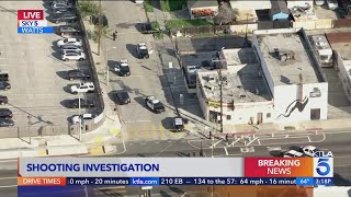 Police investigate 2 shootings within 3 blocks in Watts [upl. by Annol]