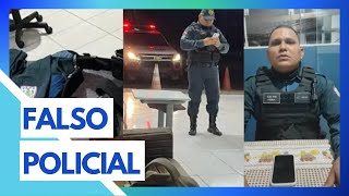 FALSO POLICIAL É PRESO APÓS PEDIR CARONA EM VIATURA DA PM [upl. by Yendahc]