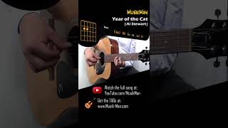 Year of The Cat 🐈 Short Version  Al Stewart  Guitar Cover  MusikMan [upl. by Iem]