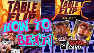 HOW TO BEAT THE TABLE FLIP GAME MODE EVERY SINGLE TIME IN WWE SuperCard [upl. by Diana]