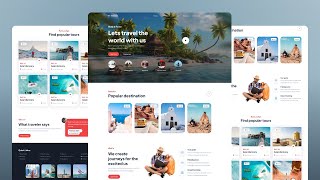 Create A Responsive Travel and Tour Website Using HTML CSS JavaScript  Easy Tutorial [upl. by Fita592]