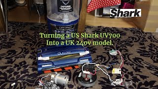 Shark UV700  Making a 110v US machine work on 240v UK electricity [upl. by Baoj]