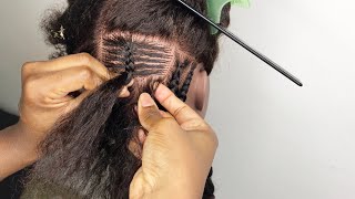 DETAILED STITCH BRAIDS FEED IN BRAIDS amp CORNROW CLASS FOR BEGINNERS [upl. by Aerdno963]