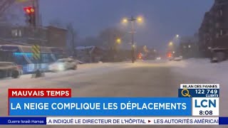 CapitaleNationale la neige cause des problèmes sur les routes explications 8h [upl. by Edahc120]