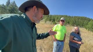 Meadowlark’s Montana Rancher Log Home Elvie Visits Owners At Their Building Site [upl. by Flanders]