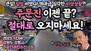 ‘발길 뚝끊긴 텅텅빈 주문진진짜 죽을맛이젠 끝장사안돼 막퍼준다’라 쓰고 ‘주문진 제철횟감 소개amp이용꿀팁’이라 읽는 영상feat오지는 어그로 [upl. by Aihtak]