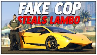 GTA RP  FAKE COP Steals LAMBO Redline 5 [upl. by Wilkie]