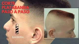 COMO HACER UN PLATABANDA PASO A PASO corte militarDesvanecido alto PARA PRINCIPIANTES 💈💈 [upl. by Henning]