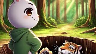 The rabbit and the tiger story for children in 3D [upl. by Letha]