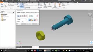 Animación de perno y tuerca en Inventor [upl. by Ativel]