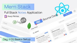 Full Stack Notes Application In Mern Stack Part 1 Basic Setup  Free Source Code [upl. by Melmon]