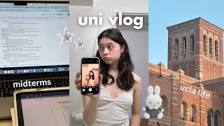 PRODUCTIVE UNI VLOG 🫐 study with me days in my life at ucla midterm exam grind matchas cramming [upl. by Nylorak271]