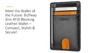 Meet the Wallet of the Future Buffway Slim RFID Blocking Leather Wallet – Compact Stylish amp Secure [upl. by Egor337]