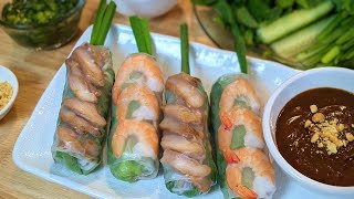 RECETTE DE ROULEAUX DE PRINTEMPS  LUNCH FROID FACILE ET SIMPLE  GOI CUON  HOP DANS LE WOK [upl. by Peppy]