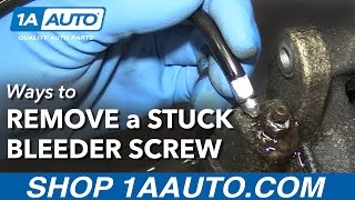 How to Remove a Stuck Brake Bleeder Screw [upl. by Virginie608]