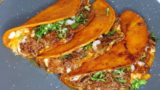 Quesabirrias Birria quesa tacos receta fácil [upl. by Netsirt478]