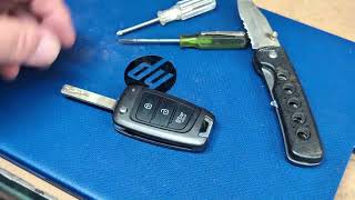 Hyundai Key fob battery change 20182021 [upl. by Attenborough660]