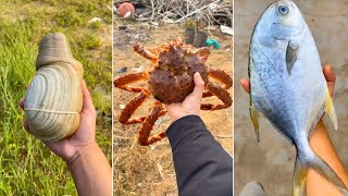 Cooking and Eating Delicious Fresh Seafood  Chinese Eating Show  Funny Mukbang 4 [upl. by Jasun]