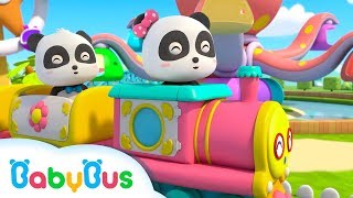 Baby Panda Plays in Amusement Park  Cool Train  Baby Pandas Carnival  Kids Songs  BabyBus [upl. by Lavoie]