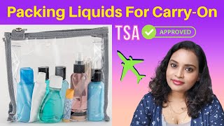 How To Pack Liquids In CarryOn Baggage  TSA 311 Liquid Rule For Hand Luggage [upl. by Shue504]