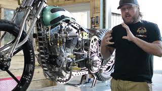 Building a Custom 1948 HarleyDavidson Panhead Power Plant Dual Carbs and Intake [upl. by Aenil]