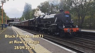 Black Five No44871 Charges Through Rowley Regis on The Mancunian [upl. by Mireielle]