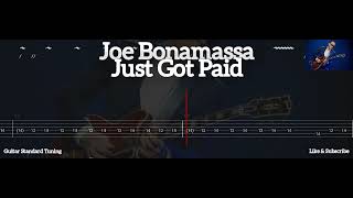 Joe Bonamassa  Just Got Paid  Tab Guitar [upl. by Notna498]