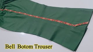 Bell bottom Trouser cutting and stitching step by step [upl. by Alvy]