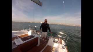 Beneteau Oceanis 38 walk through and sailing San Diego [upl. by Maurita]