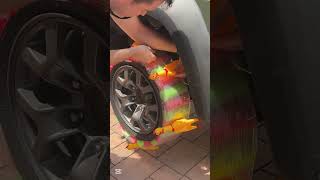 This boy cuts the tire of his car 😎😍shorts facts love india hindi [upl. by Linehan61]