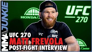 Matt Frevola on last fight of contract needed win to keep this dream alive  UFC 270 interview [upl. by Lada]