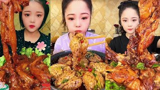 Cute Girl Eating Chinese food  Mukbang Eating Challenge 🍗🐷 [upl. by Nnylrefinnej249]