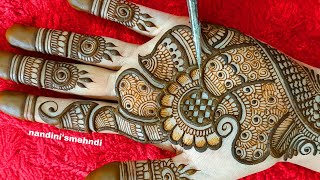 Rakhi Karva Chauth Teej Special Mehndi 2024  Easy Front Hand Mehandi  Stylish Mehendhi Dizains [upl. by Hart]